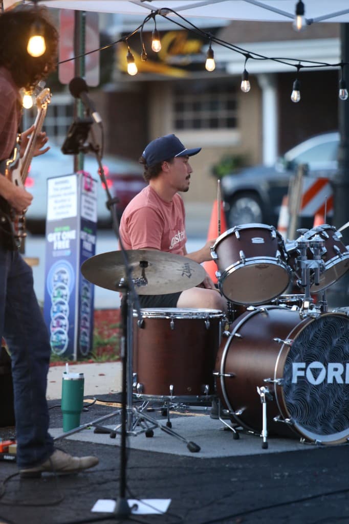 FORM drummer playing during an outdoor performance